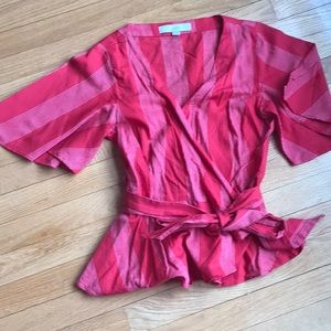 Loft wrap around tie blouse